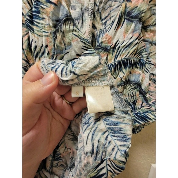 Karlie Tropical Palm Print Romper Size Small - Picture 3 of 5